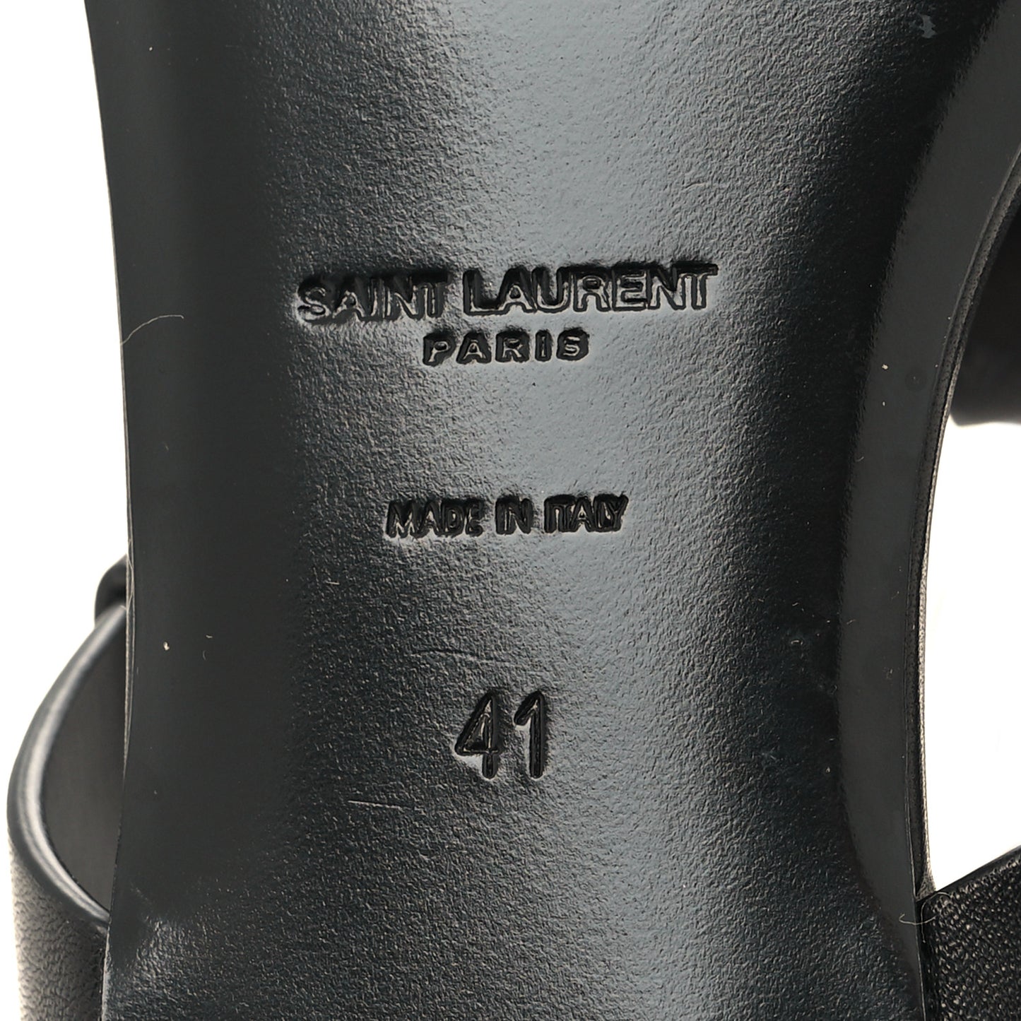 Patent Calfskin Cassandra Monogram Sandals 41 Black