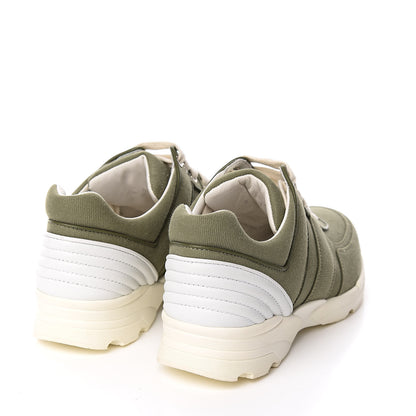 Chanel Canvas Womens Sneakers 38 Green 4 of 8