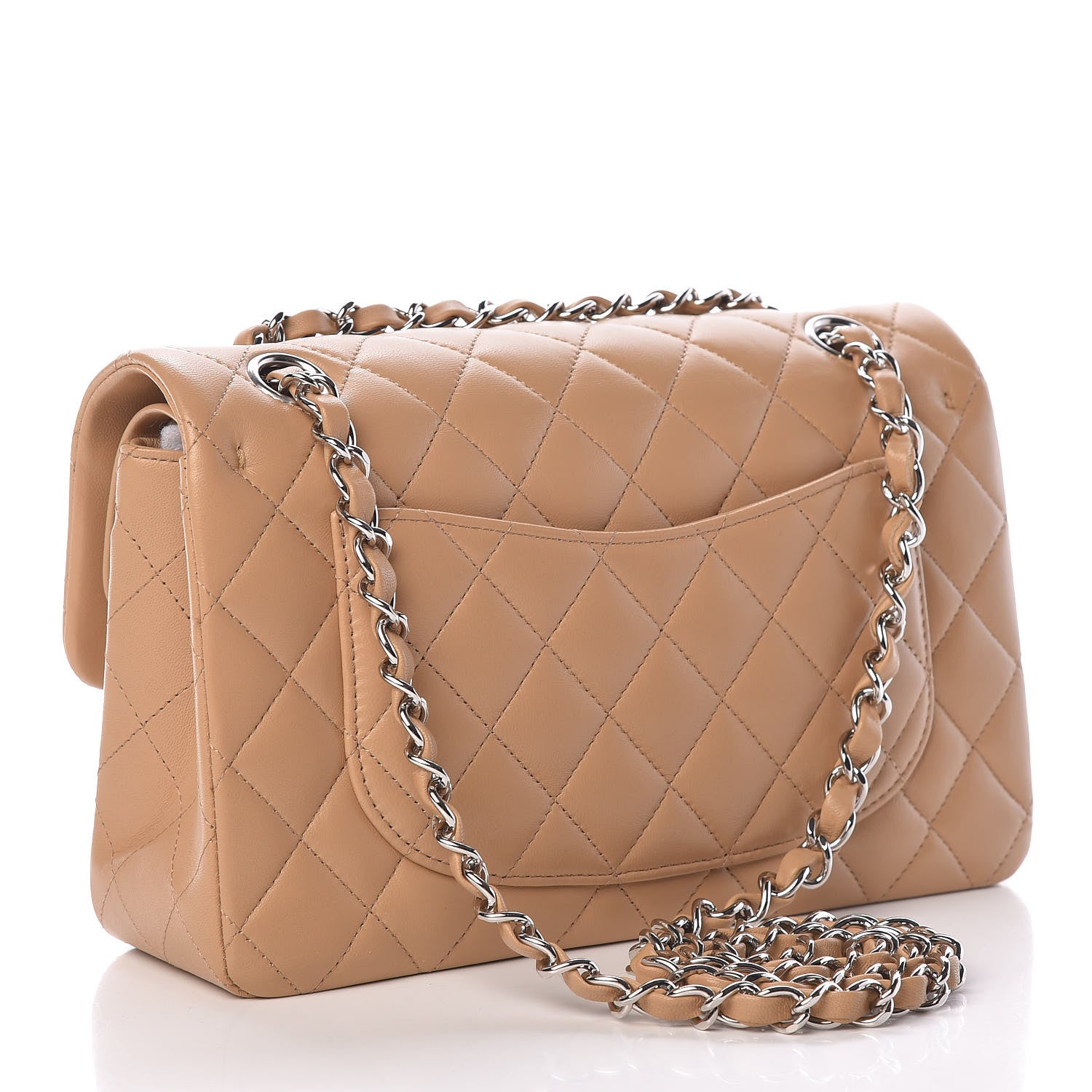 Chanel Lambskin Quilted Small Double Flap Beige 3 of 12