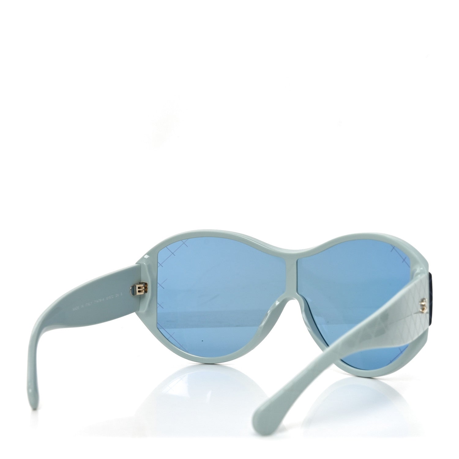 Chanel Acetate Mirror Shield Sunglasses 71476-A Light Blue 4 of 6