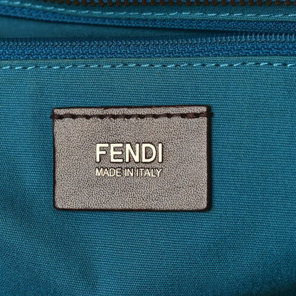 Fendi Zucca Spalmati Perforated Medium Roll Tote Tobacco Pavone 6 of 9