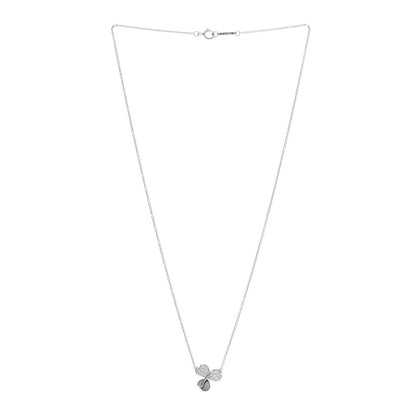 Tiffany Platinum Diamond .17ctw Small Paper Flowers Pendant Necklace 3 of 4