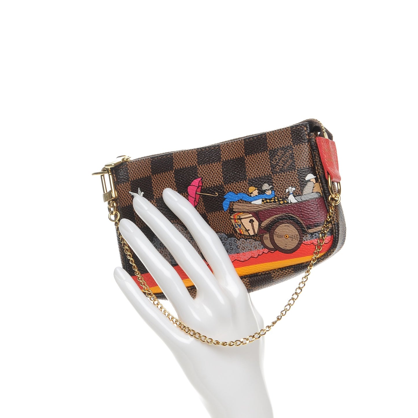 Damier Ebene 2015 Christmas Animation Mini Pochette Accessories
