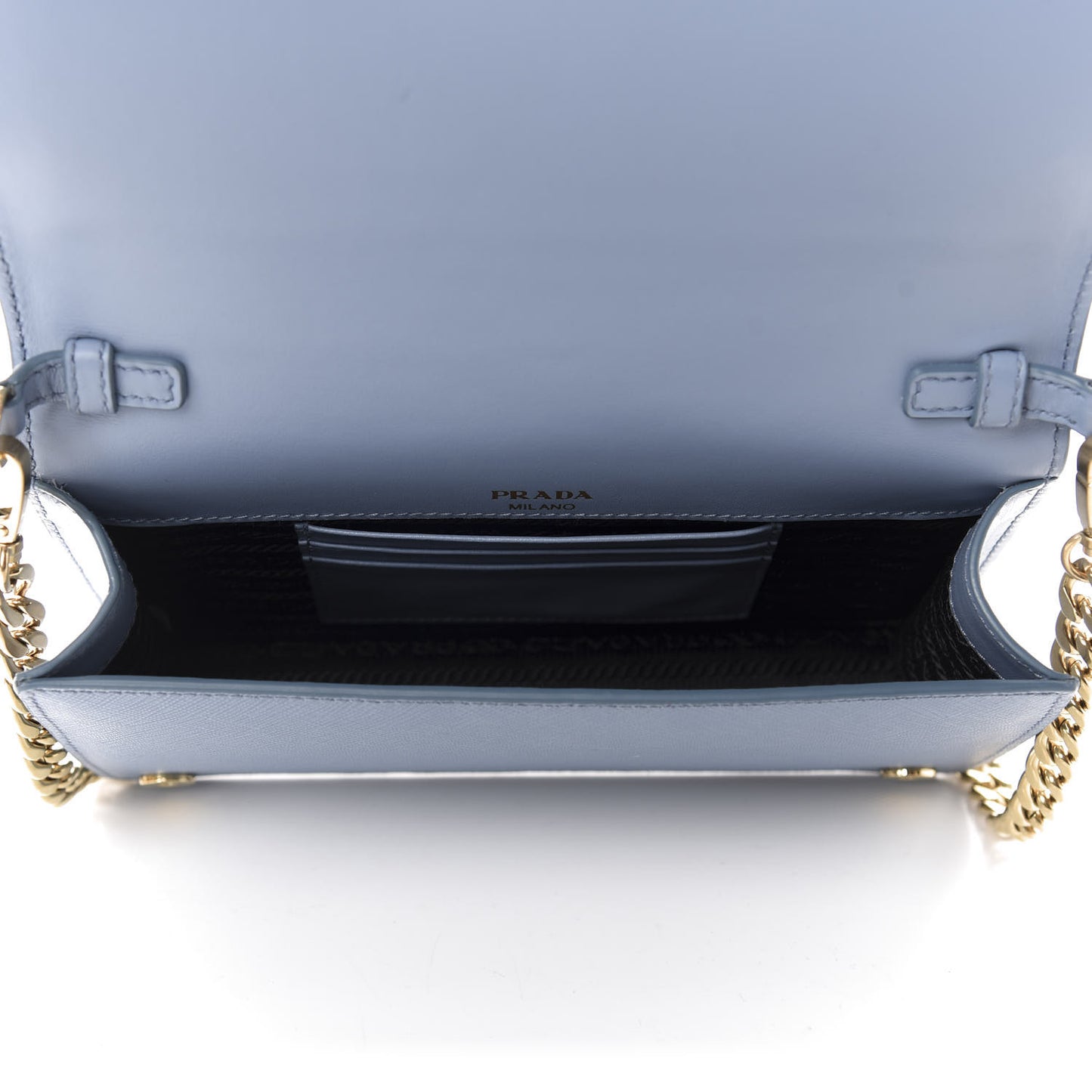 Saffiano Soft Calf Bandoliera Chain Crossbody Bag Astrale
