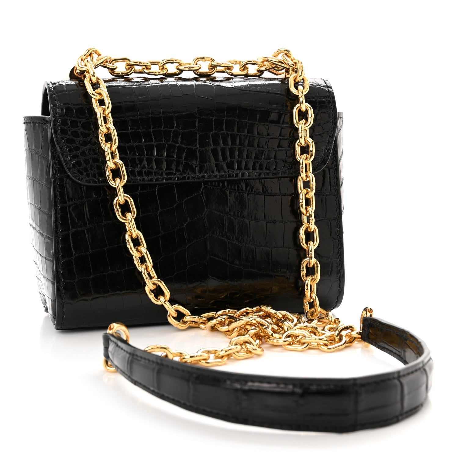 Louis Vuitton Crocodile Twist Mini Shoulder Bag Black 4 of 16