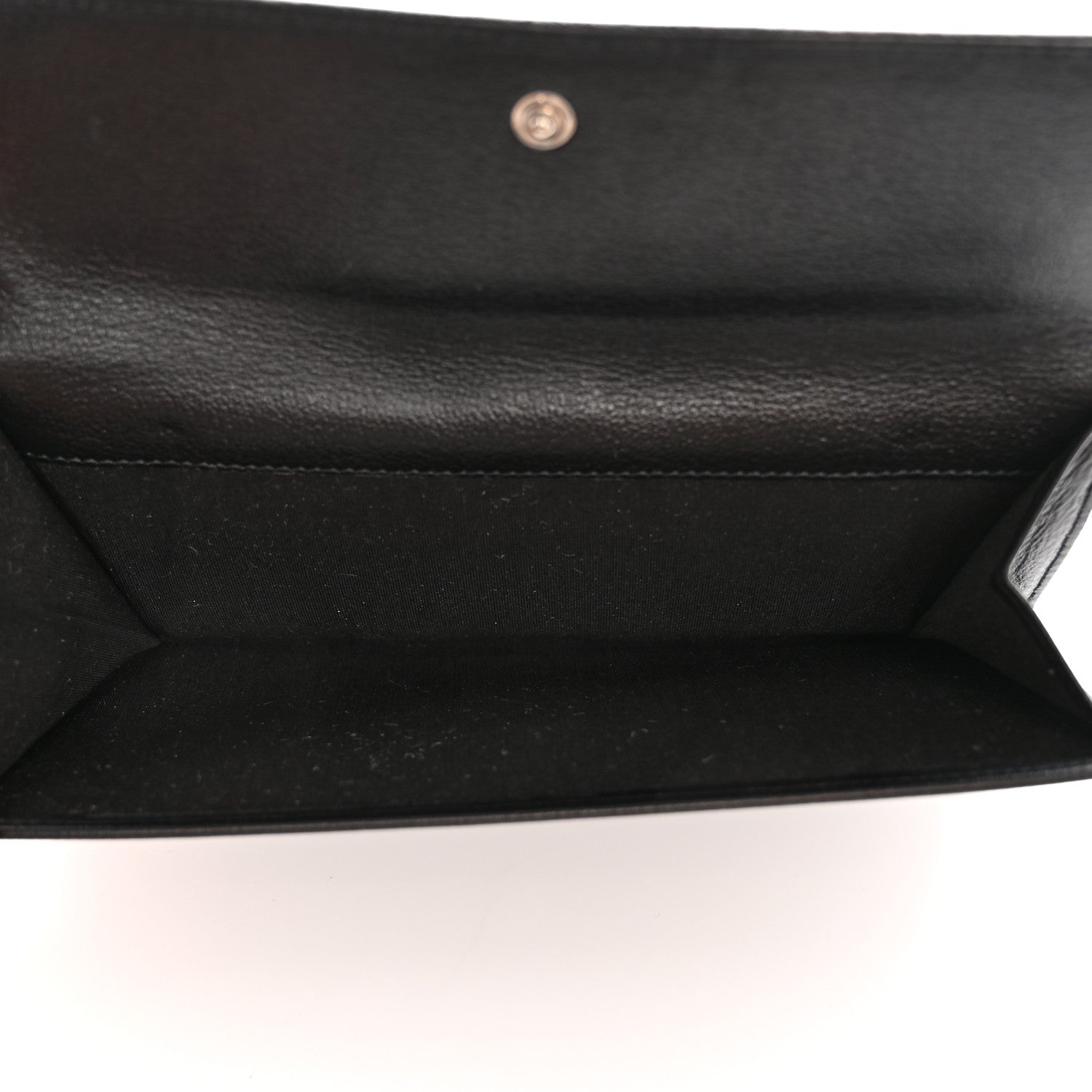 Chanel Goatskin Camellia Embossed Flap Wallet Black 5 of 8