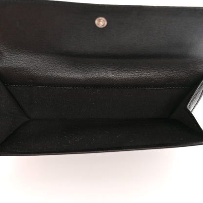Chanel Goatskin Camellia Embossed Flap Wallet Black 5 of 8