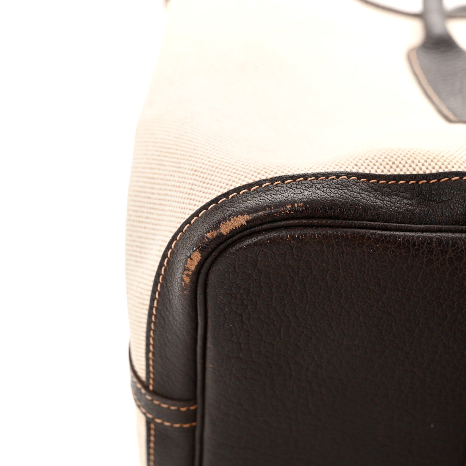 Hermes Buffle Skipper Toile Garden Party 36 MM Tote Marron Fonce 17 of 17