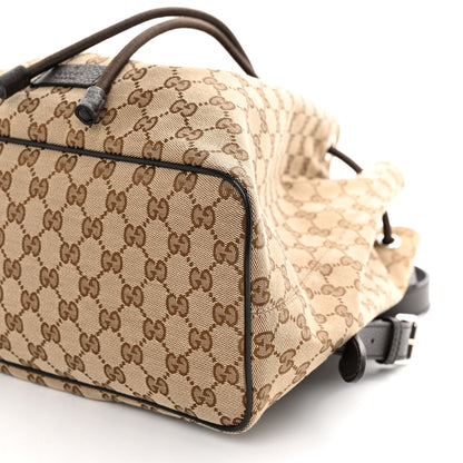 Gucci Monogram Dollar Calfskin O Drawstring Backpack Beige Ebony Testa di Moro Dark Chocolate 9 of 9