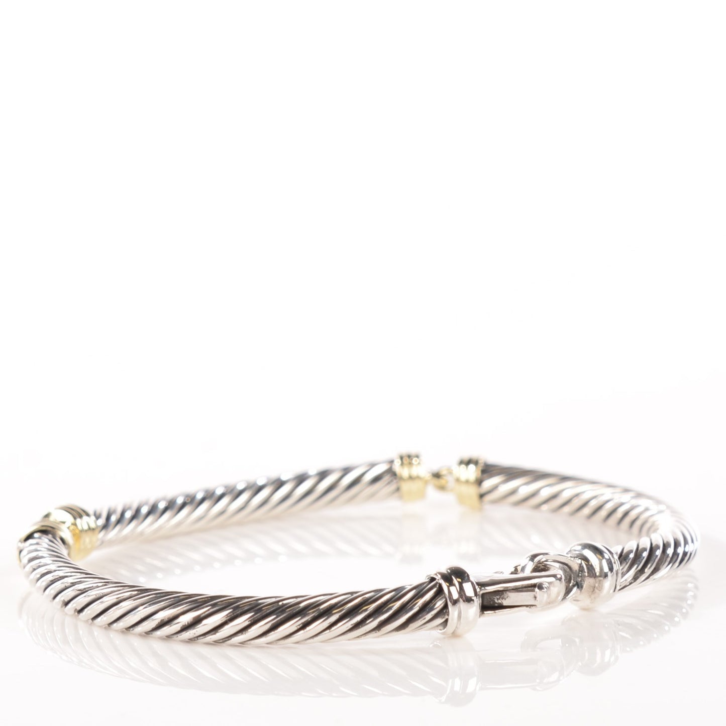 Sterling Silver 14k Gold Metro Cable Classics 5mm Bracelet