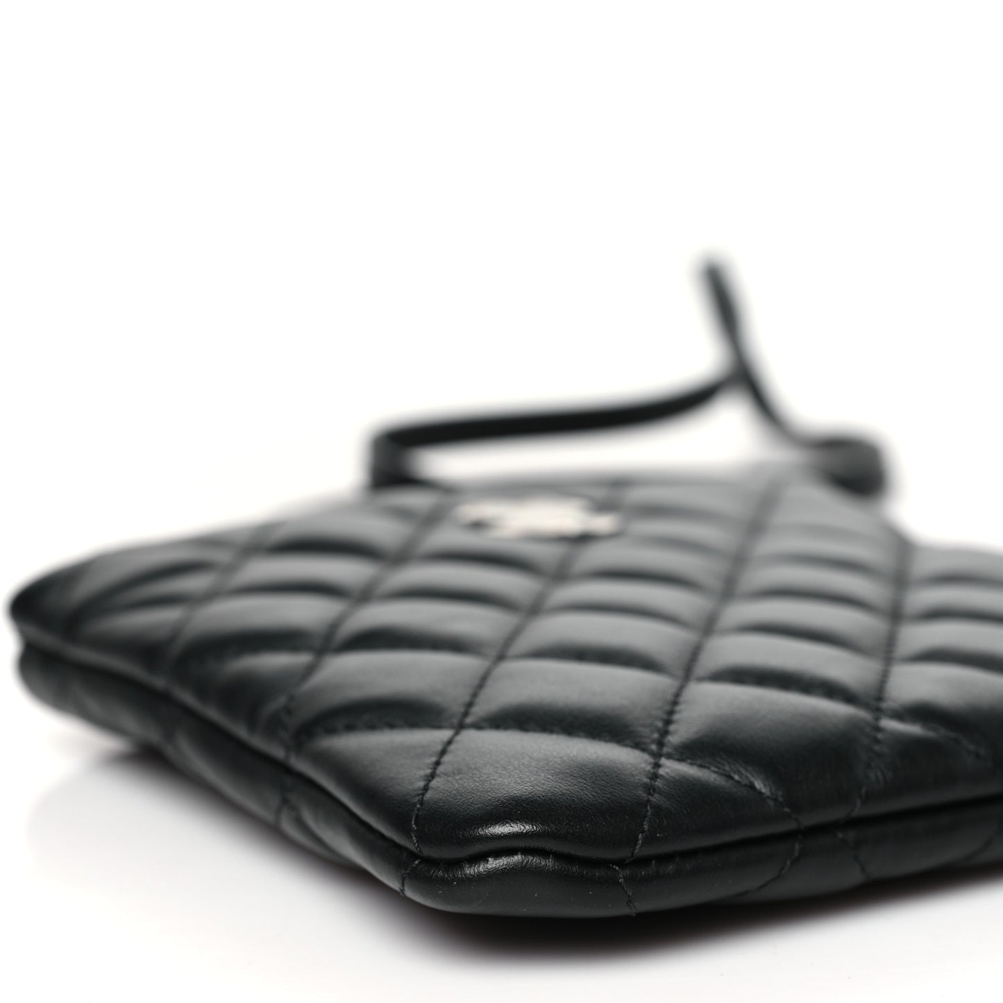 Lambskin Quilted Uniform Crossbody Bag Black