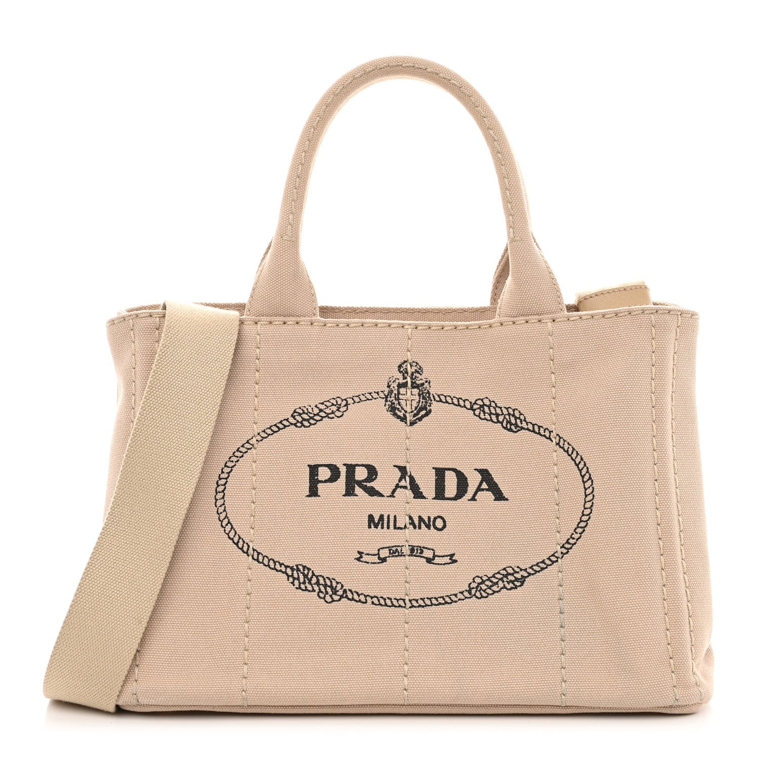 Prada Canapa Small Logo Tote Corda 1 of 11