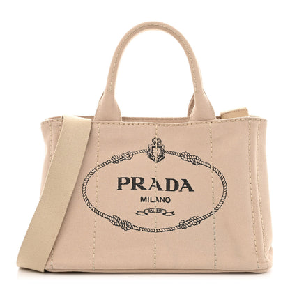 Prada Canapa Small Logo Tote Corda 1 of 11