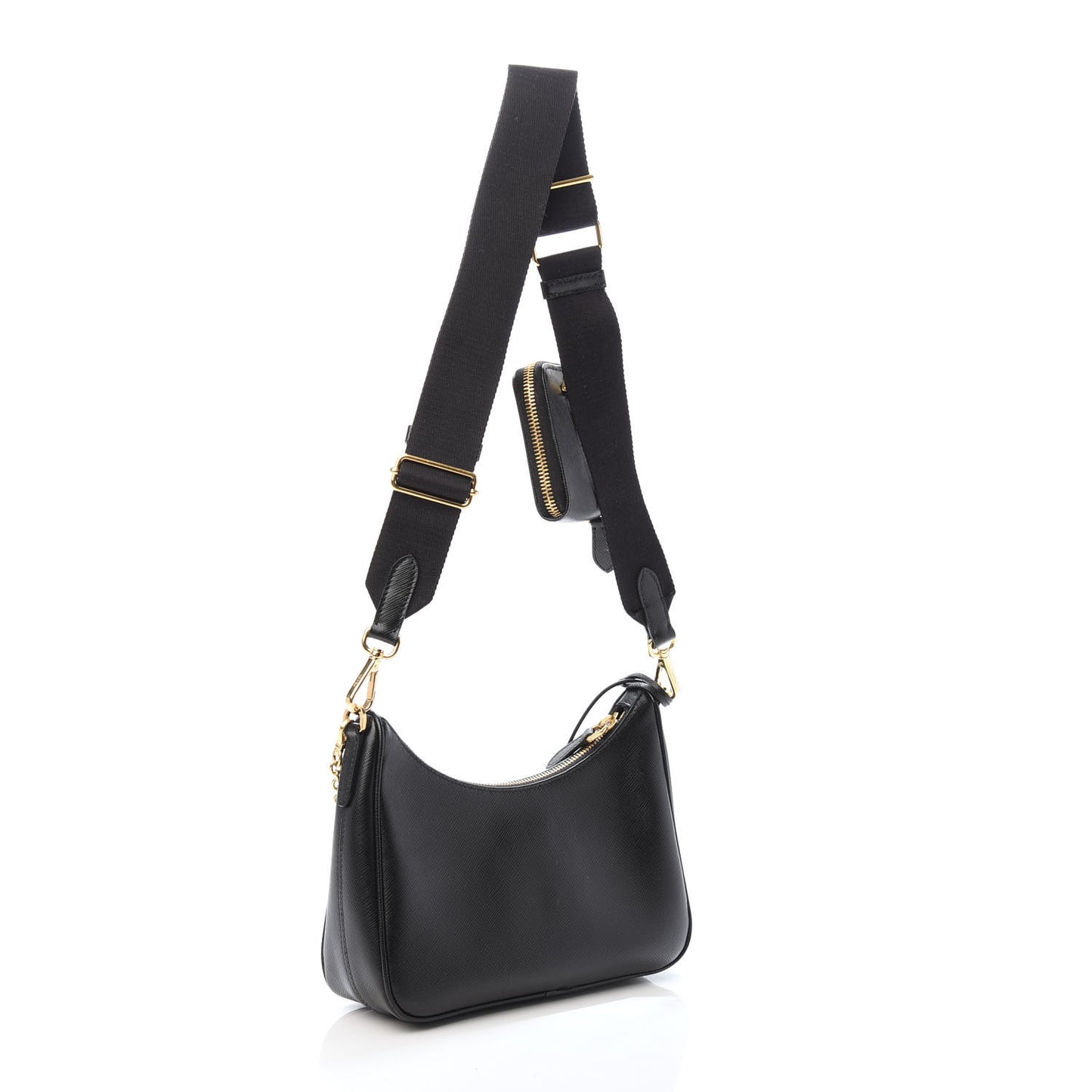 Saffiano Lux Re-Edition 2005 Shoulder Bag Black