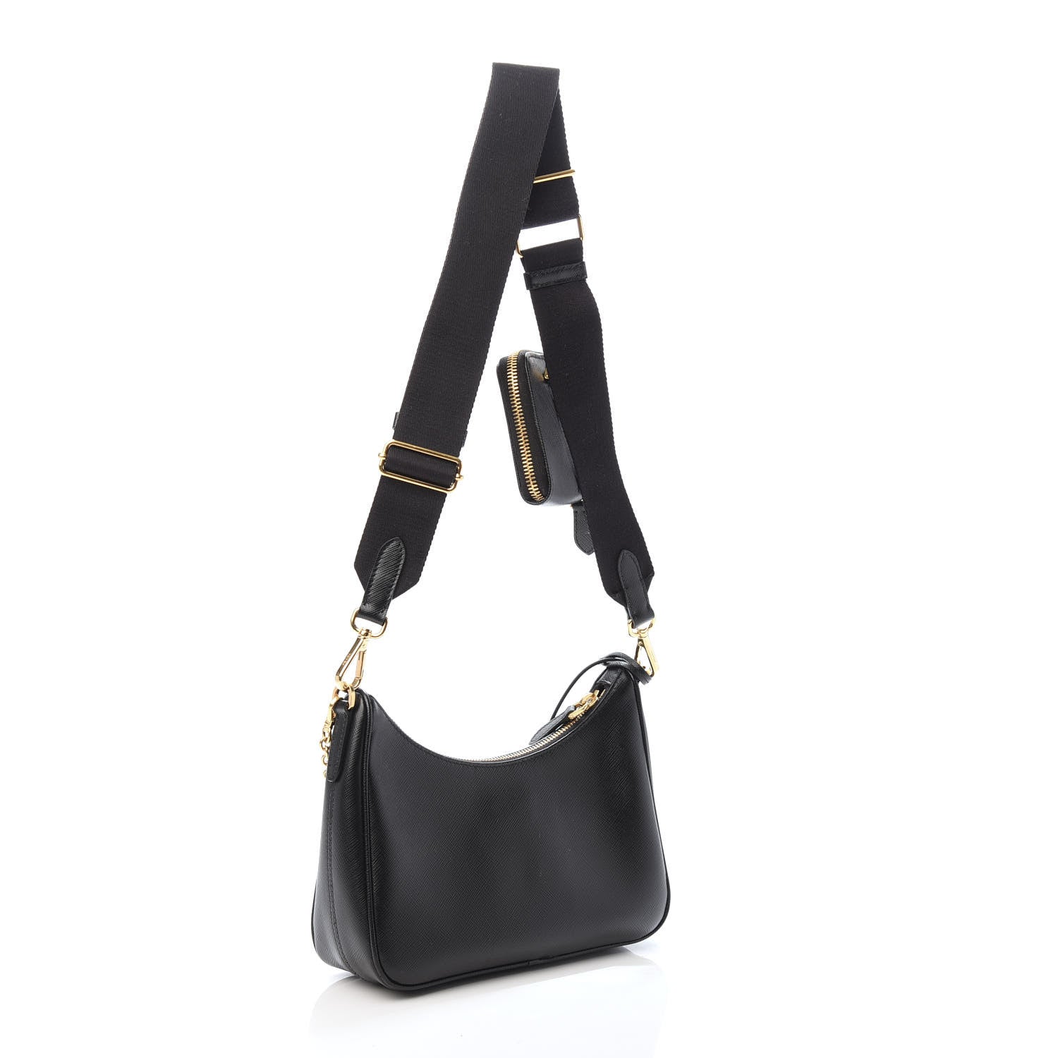 Prada Saffiano Lux Re-Edition 2005 Shoulder Bag Black 3 of 9