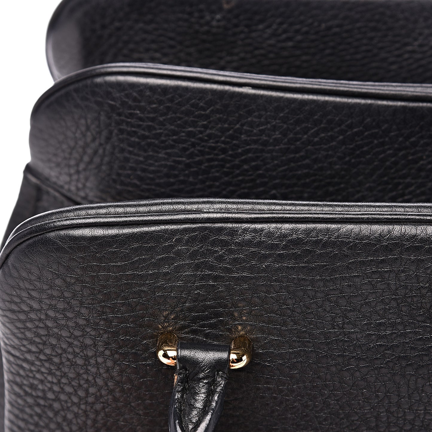 Grained Deerskin Double Zip Black