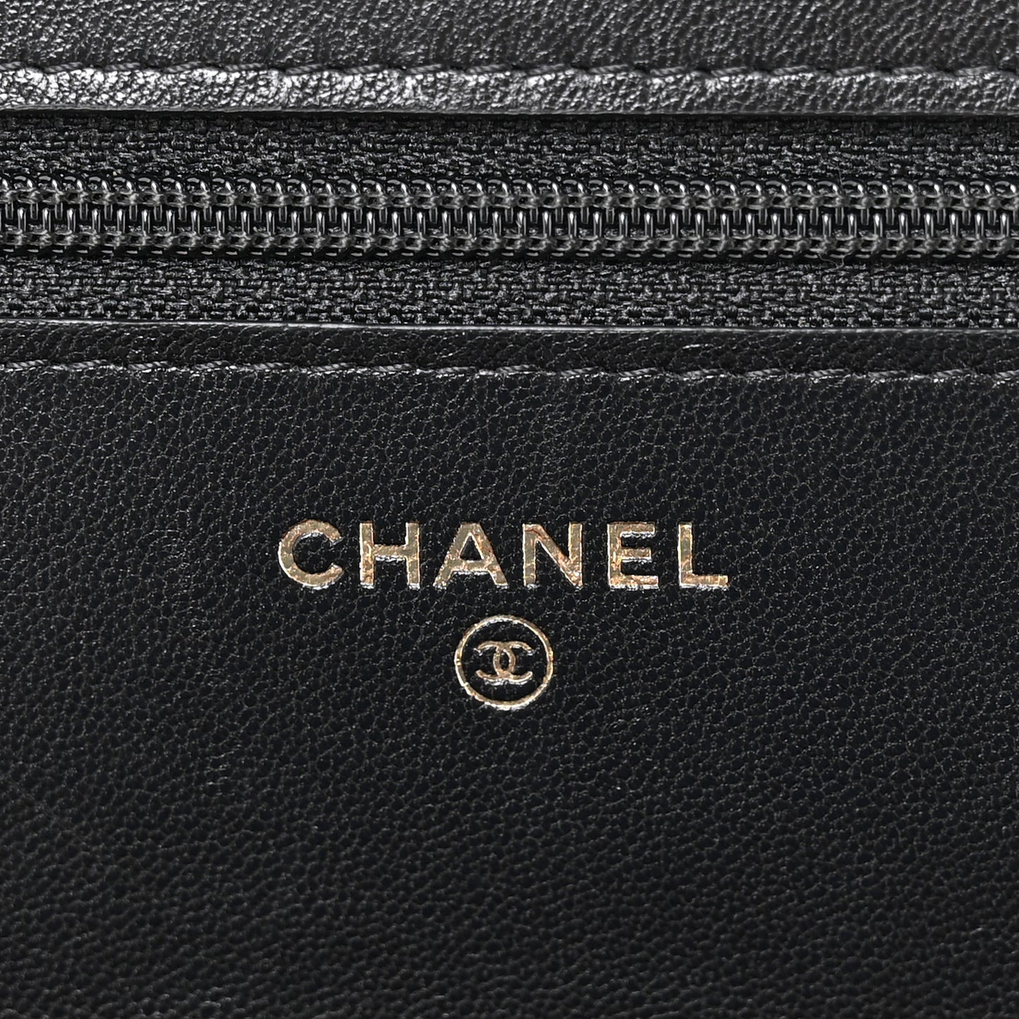 Lambskin Quilted Chanel 19 Wallet On Chain WOC Black