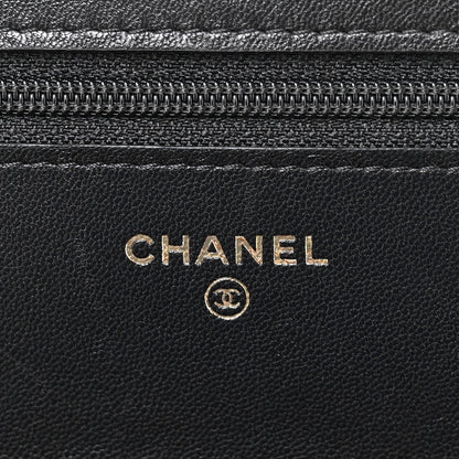 Chanel Lambskin Quilted Chanel 19 Wallet On Chain WOC Black 6 of 11