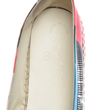 Chanel Patent Fabric CC Espadrilles 39 Multicolor Black 9 of 12