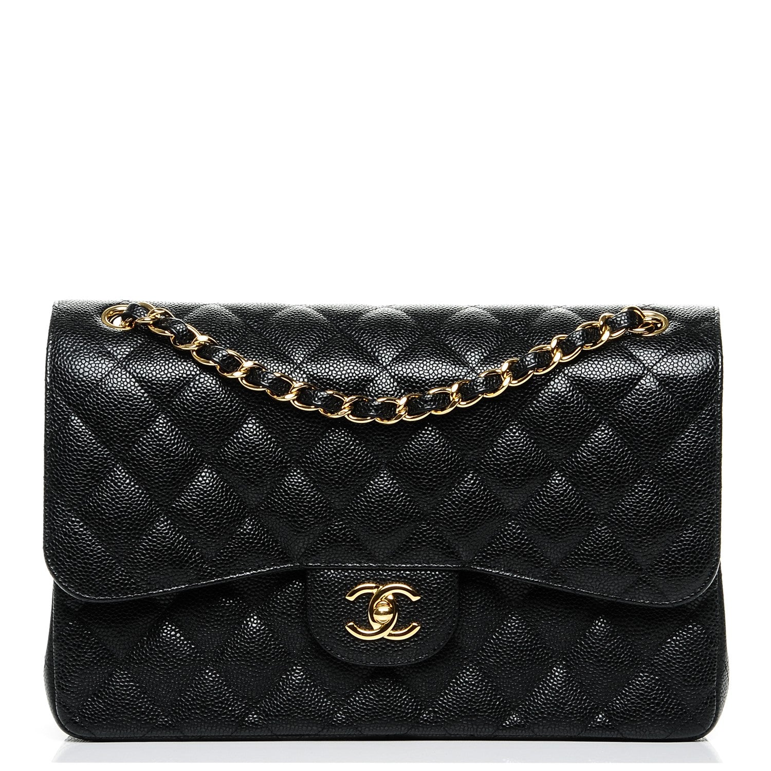 Chanel Caviar Quilted Jumbo Double Flap Black 1 of 8