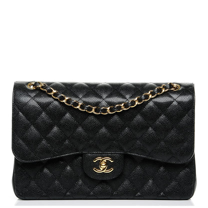 Chanel Caviar Quilted Jumbo Double Flap Black 1 of 8
