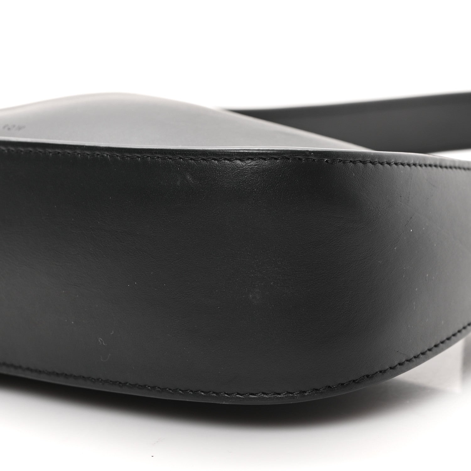 The Row Smooth Calfskin Half Moon Shoulder Bag Black 9 of 12