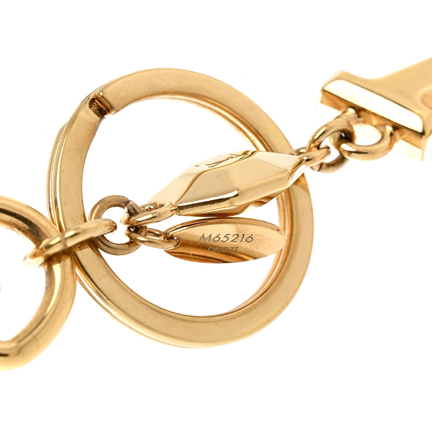 Louis Vuitton LV Facettes Bag Charm Key Holder Gold 1888051