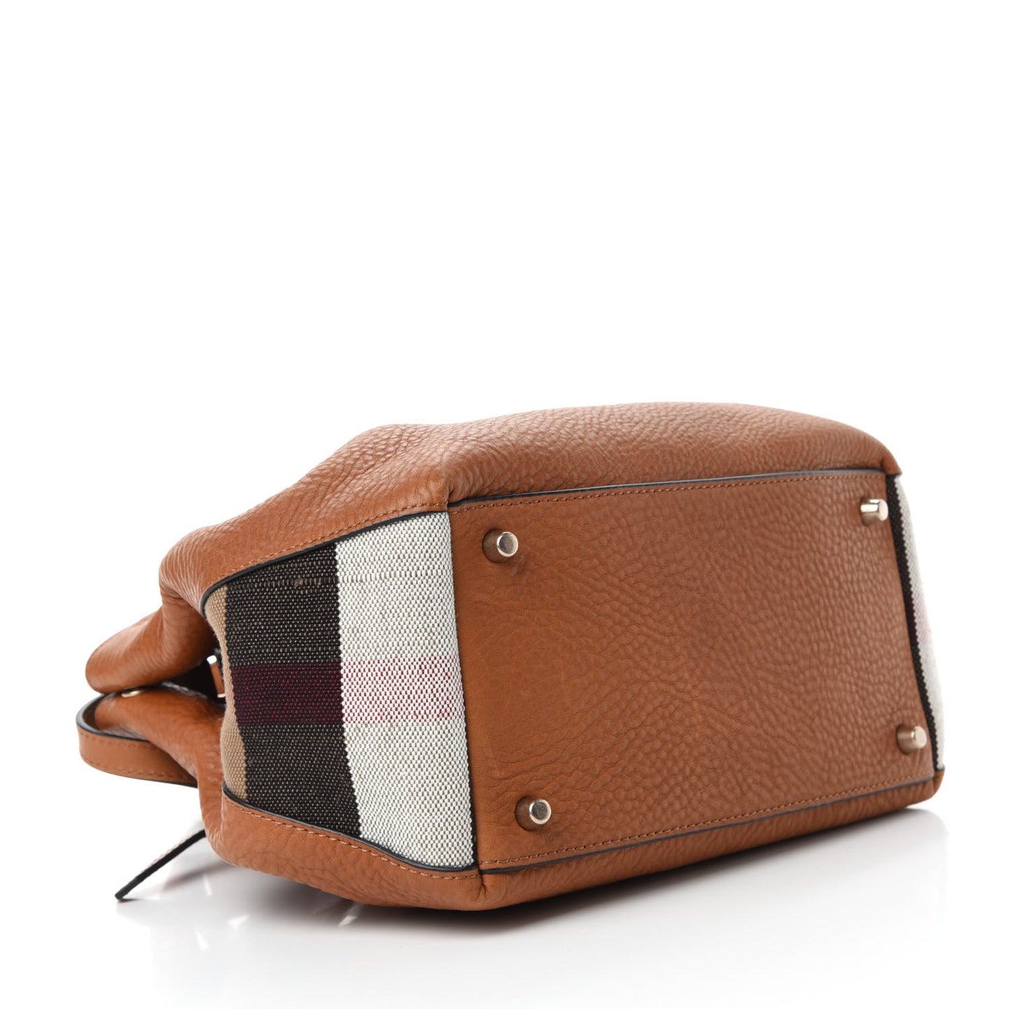 Grainy Calfskin House Check Small Maidstone Saddle Brown