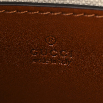 Gucci New Canvas Charisma Calfskin Crystal GG Monogram Mini Jackie 1961 Hobo Camel Ebony 5 of 8