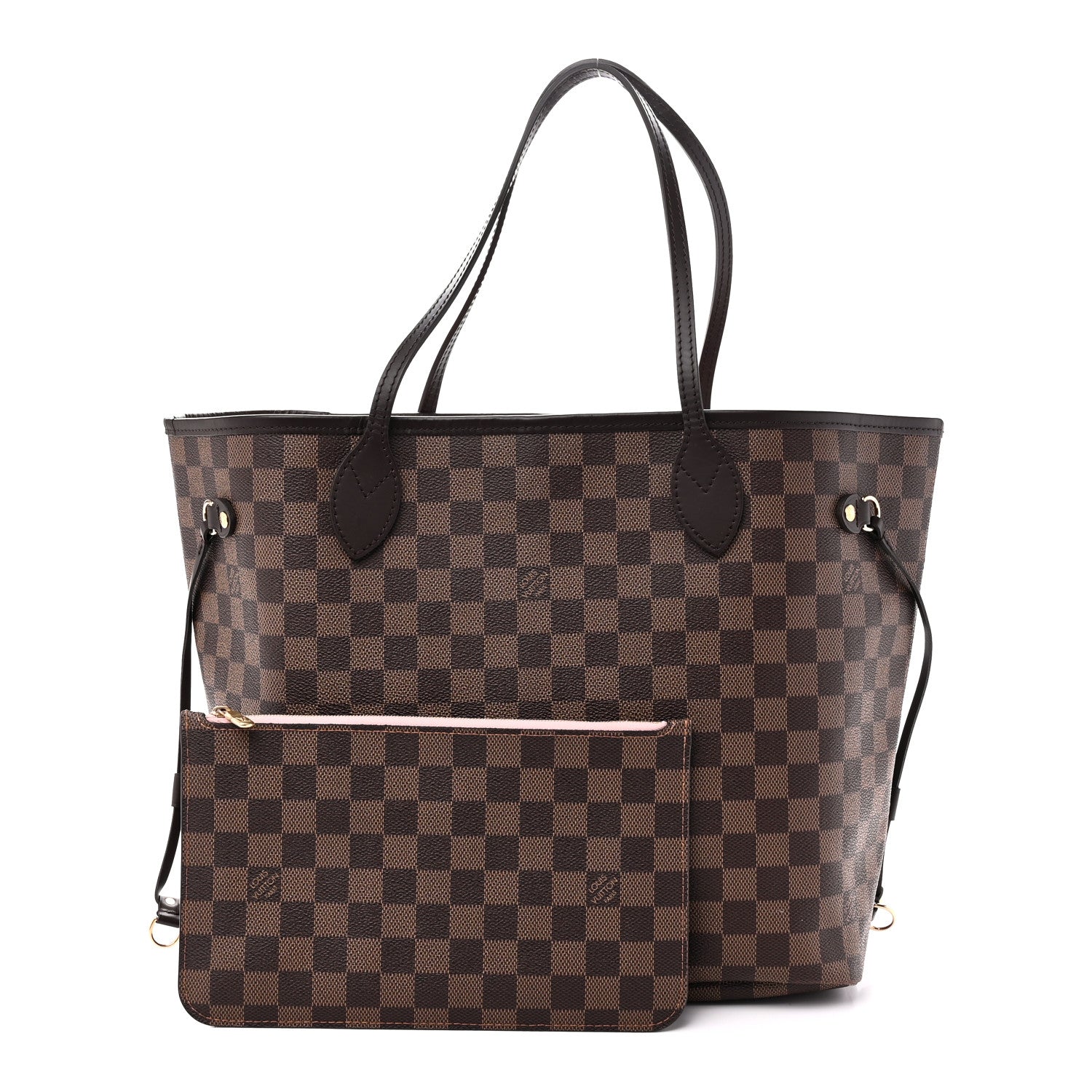Louis Vuitton Damier Ebene Neo Neverfull MM Rose Ballerine 2 of 10