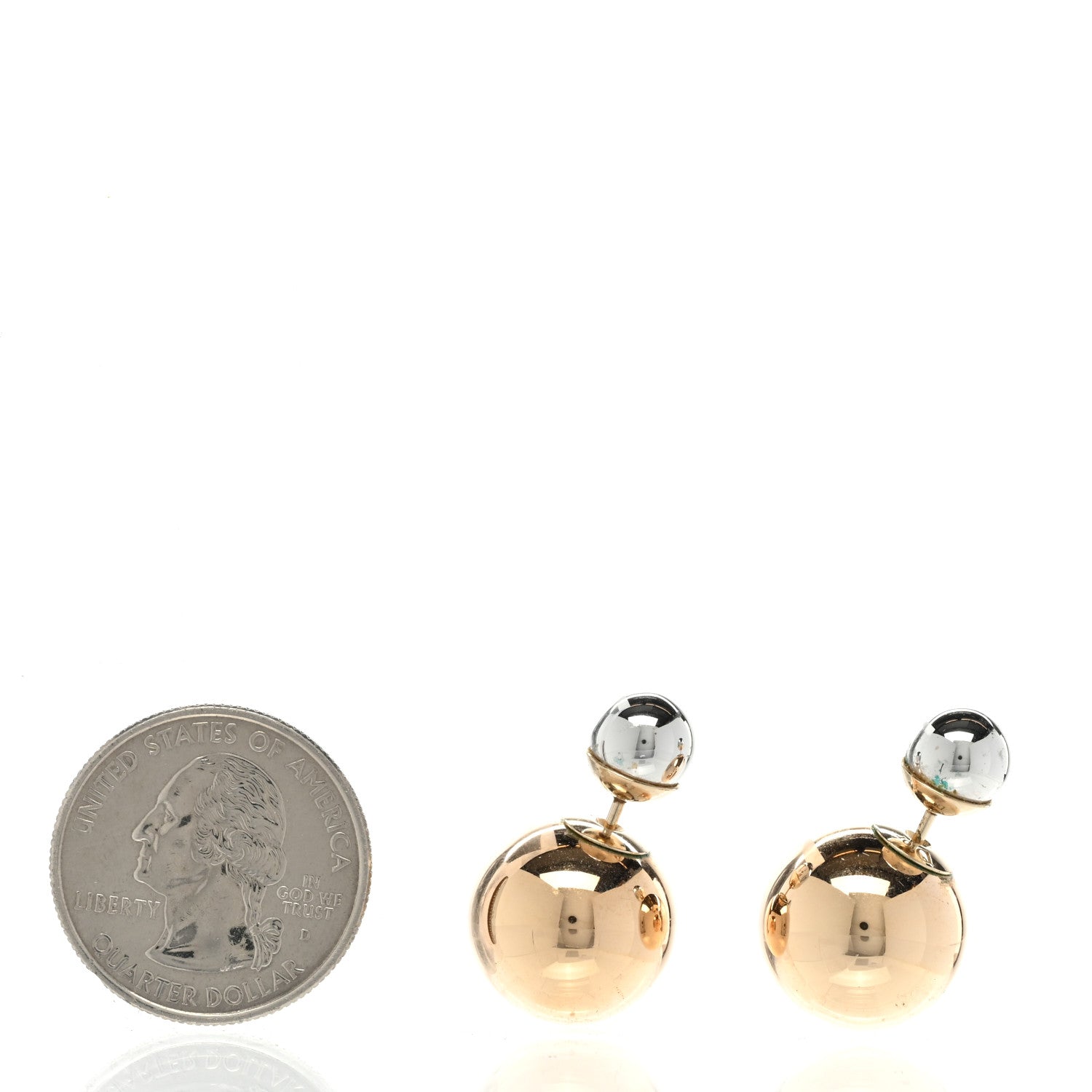 Christian Dior Mise En Dior Tribal Earrings Silver Gold 2 of 4