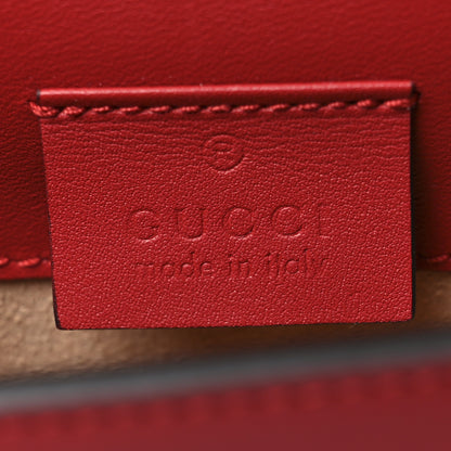 Gucci Calfskin Super Mini Sylvie Chain Shoulder Bag Hibiscus Red 6 of 10
