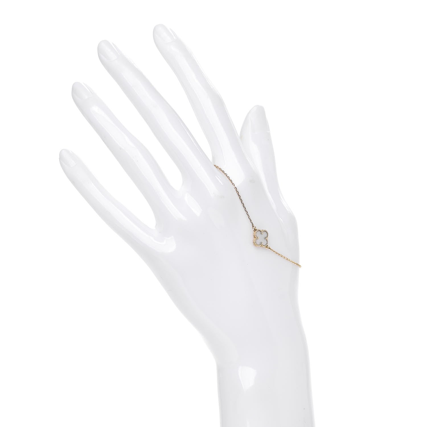 Van Cleef & Arpels 18K Yellow Gold Mother of Pearl Sweet Alhambra Bracelet 2 of 7