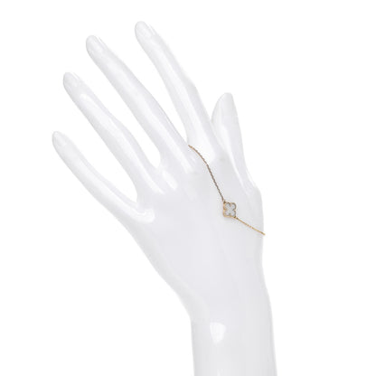 Van Cleef & Arpels 18K Yellow Gold Mother of Pearl Sweet Alhambra Bracelet 2 of 7