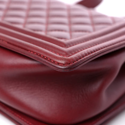 Chanel Lambskin Quilted Medium Boy Flap Dark Red 11 of 16
