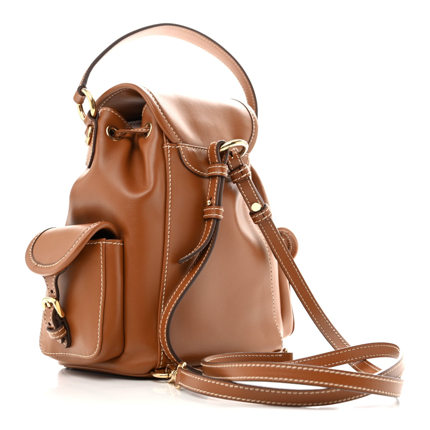 Soft Calfskin Medium Backpack Cognac