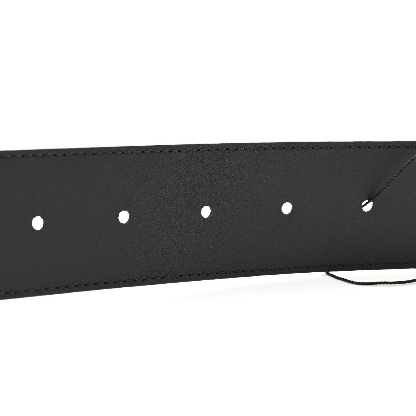Moon Calfskin Pearl Double G 40mm Belt 75 30 Black Cream