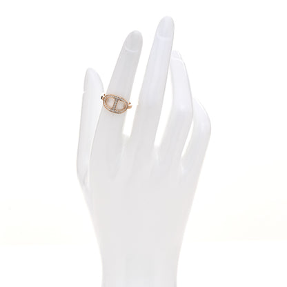 Hermes 18K Rose Gold Diamond MM Chaine d'Ancre Contour Ring 51 5.75 2 of 7