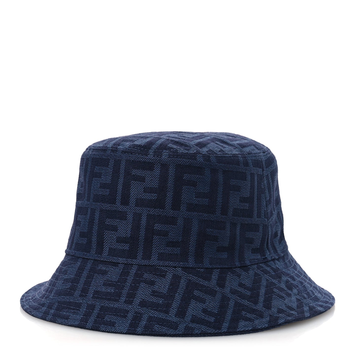 Denim FF Reversible Bucket Hat M Blue