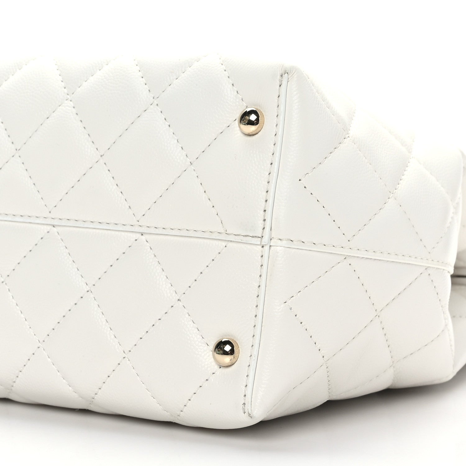 Chanel Caviar Quilted Small Shopping Tote White 8 of 8