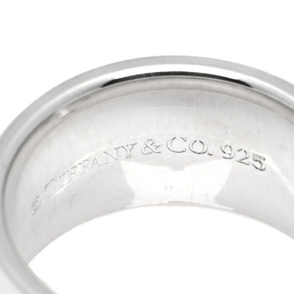 Tiffany Sterling Silver Diamond Wide Locks Band Ring 47 4 4 of 4
