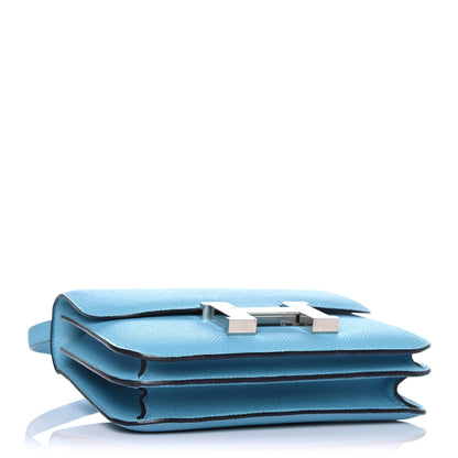 Hermes Epsom Enamel Constance 18 Bleu Du Nord Rouge De Coeur 3 of 4