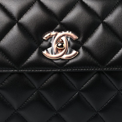 Chanel Lambskin Quilted Small Trendy CC Dual Handle Flap Bag Black 8 of 14