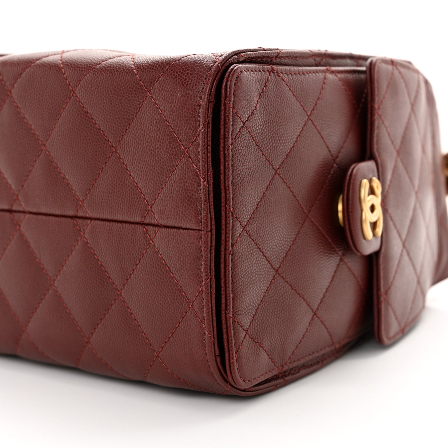 Caviar Quilted Small Chanel 25 Handbag Burgundy