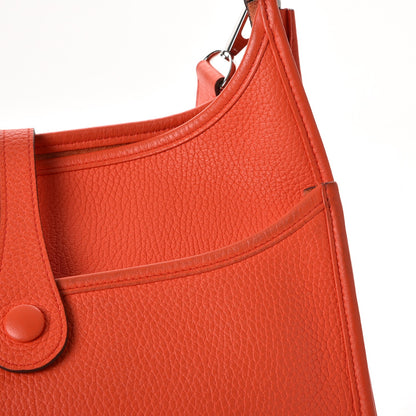 Hermes Taurillon Clemence Evelyne III PM Orange Poppy 10 of 12