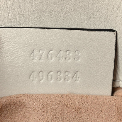 Gucci Calfskin Matelasse Super Mini GG Marmont Shoulder Bag White 6 of 11