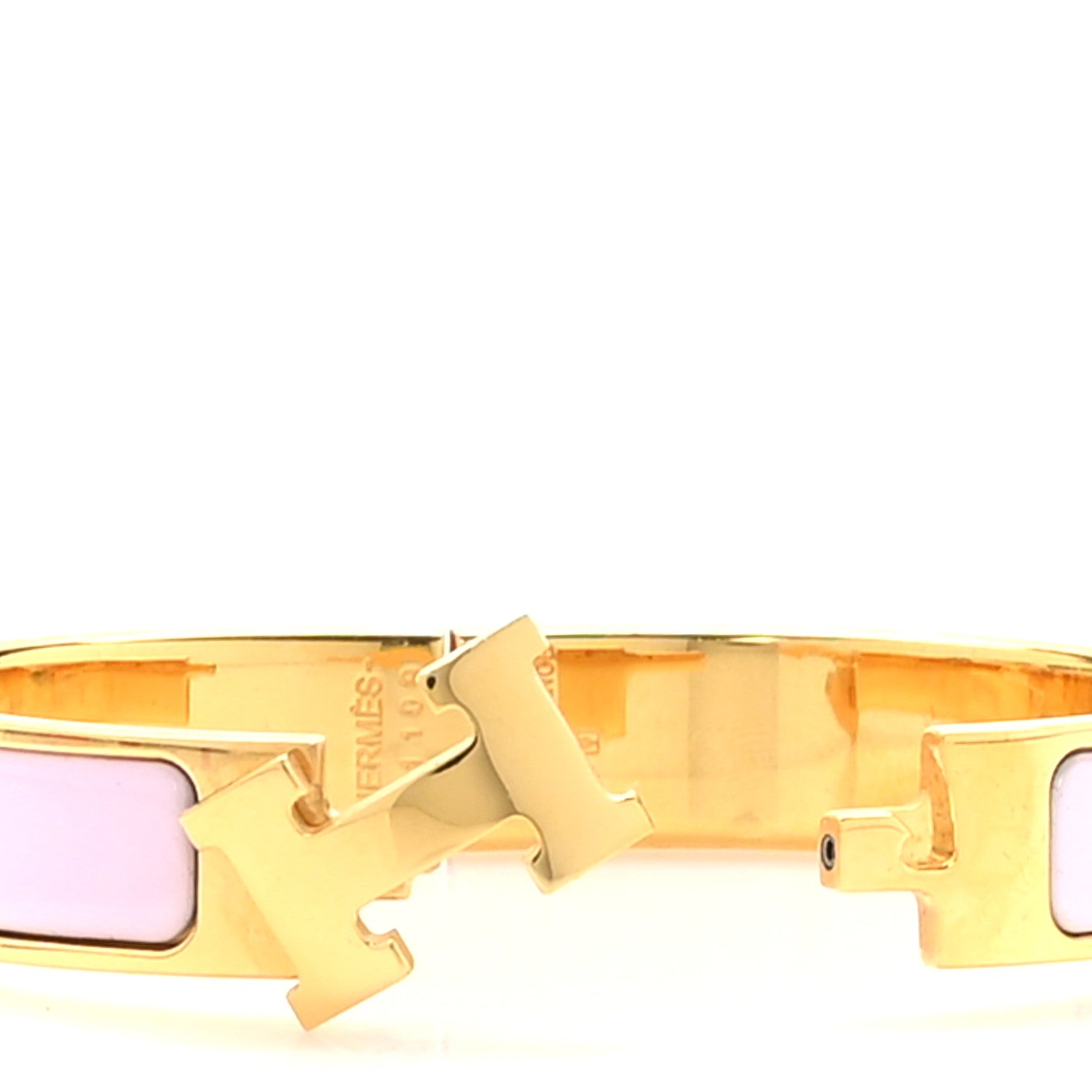 Hermes Enamel Narrow Clic Clac H Bracelet PM Rose Dragee 4 of 6