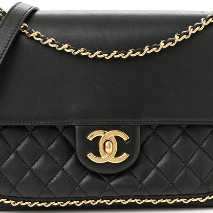 Chanel Lambskin Quilted Large CC Unchained Crossbody Black 8 of 12