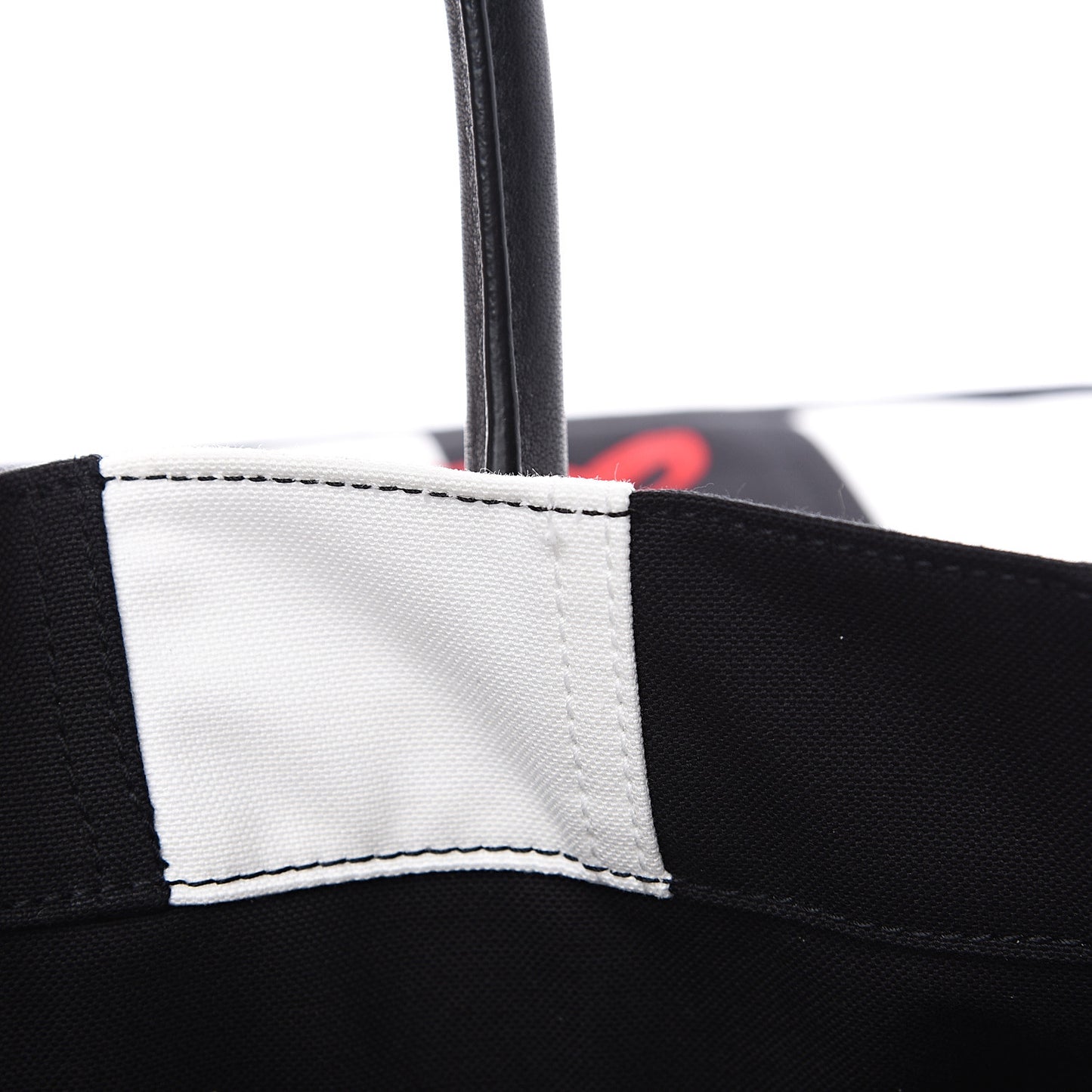 Canvas Noe Striped Tote Black White
