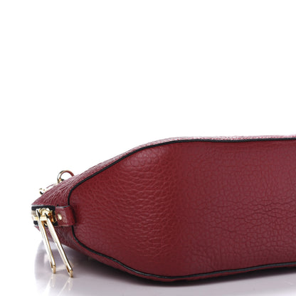 Burberry Heritage Grain Check Embossed Small Orchard Bowling Bag Military Red 6 of 14